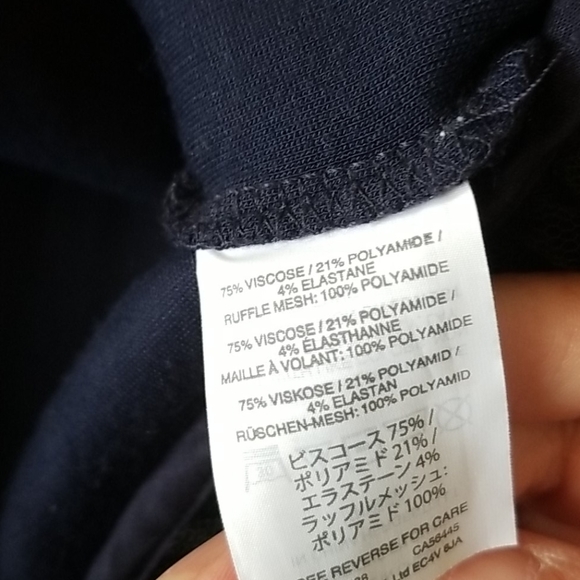 J Crew Navy Peplum Sweatshirt w/Tulle Trim sml - Picture 4 of 4